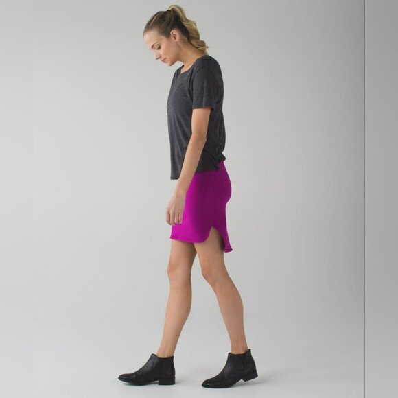 Lululemon City Skirt Regal Plum Cottony Soft Luon Stretch Size 6 - Picture 2 of 13